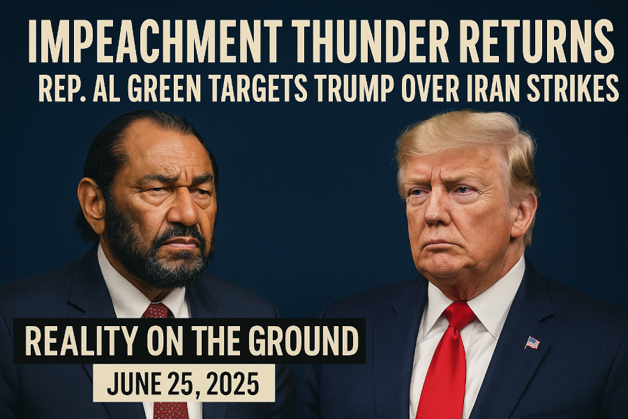 Impeachment Thunder Returns: Rep. Al Green Targets Trump Over Iran Strikes